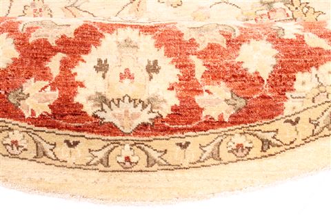 Ziegler Beige Round Hand Knotted 80 X 80 Area Rug 254-30084 Image 6