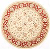 Ziegler Beige Round Hand Knotted 80 X 80 Area Rug 254-30084 Thumb 0