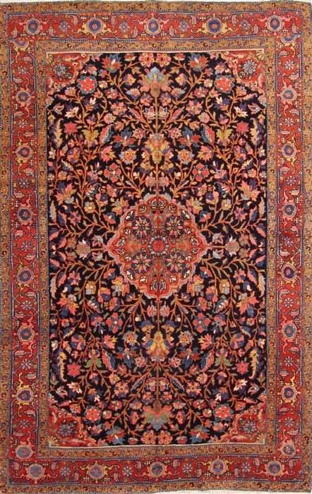 Heriz Purple Hand Knotted 79 X 124 Area Rug 254-30086 Image 0