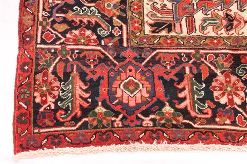 Heriz Blue Hand Knotted 102 X 134 Area Rug 254-30087 Image 1