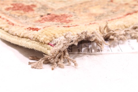 Pishavar Beige Hand Knotted 116 X 146 Area Rug 254-30088 Image 5