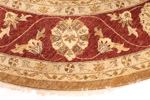 Mahal Beige Round Hand Knotted 118 X 1110 Area Rug 254-30089 Image 1