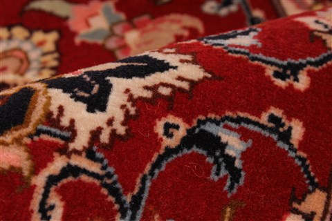 Tabriz Beige Runner Hand Knotted 27 X 100 Area Rug 254-30090 Image 10