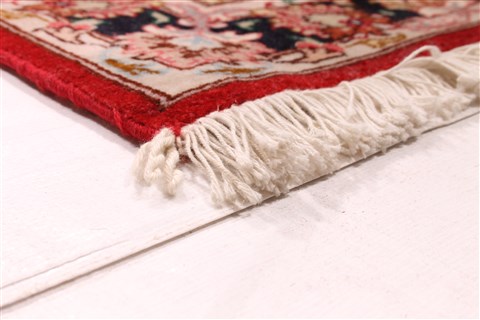 Tabriz Beige Runner Hand Knotted 27 X 100 Area Rug 254-30090 Image 4