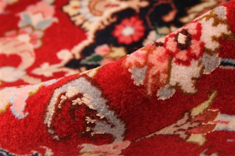 Tabriz Beige Runner Hand Knotted 27 X 100 Area Rug 254-30090 Image 9
