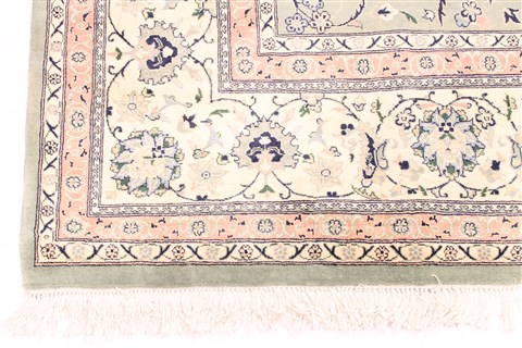 Tabriz Beige Hand Knotted 80 X 100  Area Rug 254-30092 Image 1