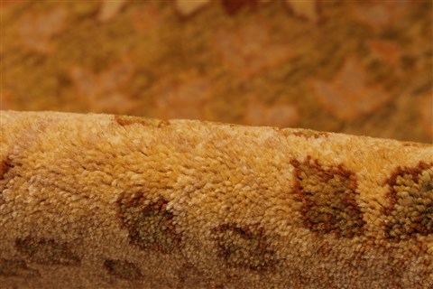 Agra Brown Hand Knotted 82 X 104 Area Rug 254-30094 Image 10