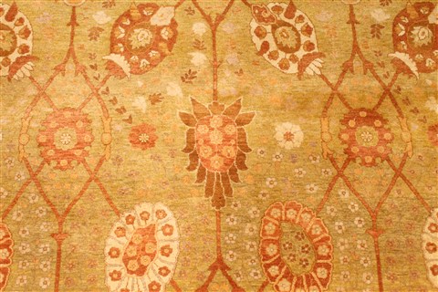 Agra Brown Hand Knotted 82 X 104 Area Rug 254-30094 Image 2