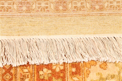 Agra Brown Hand Knotted 82 X 104 Area Rug 254-30094 Image 6