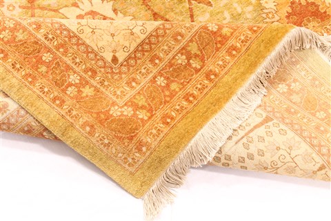 Agra Brown Hand Knotted 82 X 104 Area Rug 254-30094 Image 8
