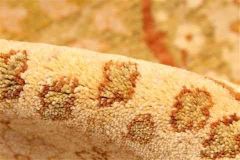 Agra Brown Hand Knotted 82 X 104 Area Rug 254-30094 Image 9