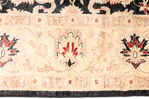 Pishavar Beige Hand Knotted 81 X 911 Area Rug 254-30096 Image 3