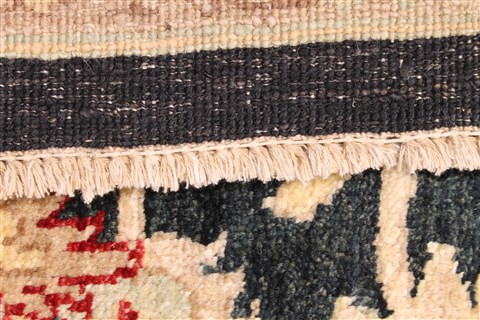 Pishavar Beige Hand Knotted 81 X 911 Area Rug 254-30096 Image 5