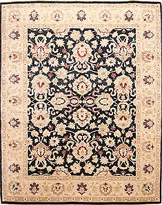 Pishavar Beige Hand Knotted 8'1" X 9'11"  Area Rug 254-30096