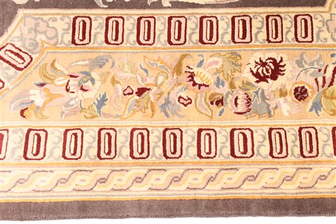 Tabriz Beige Hand Knotted 81 X 102 Area Rug 254-30097 Image 2