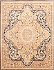 Tabriz Beige Hand Knotted 81 X 102  Area Rug 254-30097 Thumb 0