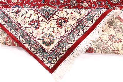 Tabriz Beige Hand Knotted 71 X 101 Area Rug 254-30099 Image 8