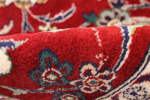 Tabriz Beige Hand Knotted 71 X 101 Area Rug 254-30099 Image 9