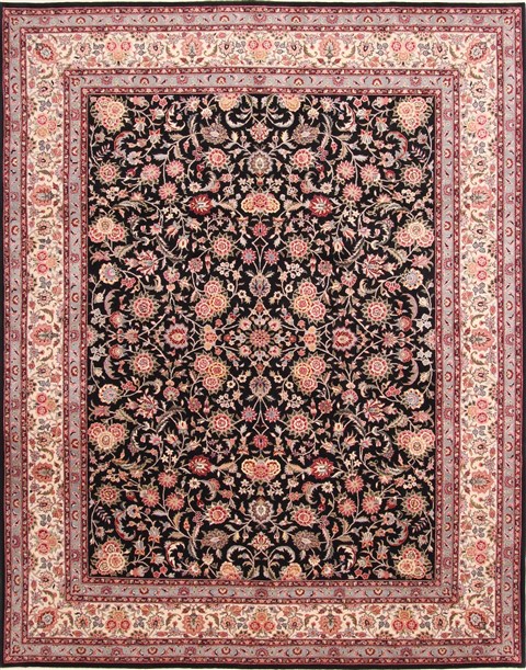 Tabriz Purple Hand Knotted 80 X 102 Area Rug 254-30100 Image 0