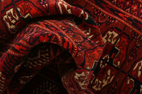 Bokhara Red Hand Knotted 35 X 411 Area Rug 253-30101 Image 1