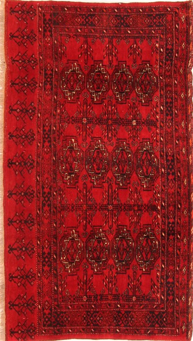 Bokhara Red Hand Knotted 32 X 57 Area Rug 100-30102 Image 0