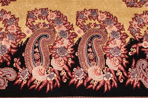 Tabriz Brown Hand Knotted 80 X 100 Area Rug 254-30104 Image 2