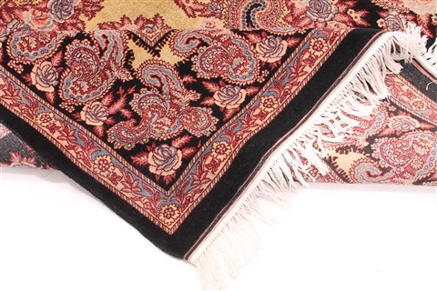 Tabriz Brown Hand Knotted 80 X 100 Area Rug 254-30104 Image 5