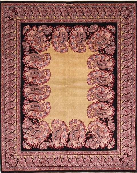 Tabriz Brown Hand Knotted 80 X 100 Area Rug 254-30104 Image 0