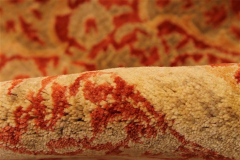 Tabriz Beige Hand Knotted 81 X 102 Area Rug 254-30107 Image 10