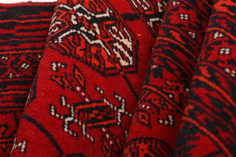 Bokhara Red Hand Knotted 310 X 58 Area Rug 253-30114 Image 2