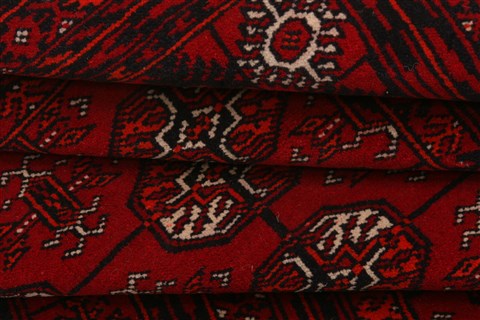 Bokhara Red Hand Knotted 310 X 58 Area Rug 253-30114 Image 3