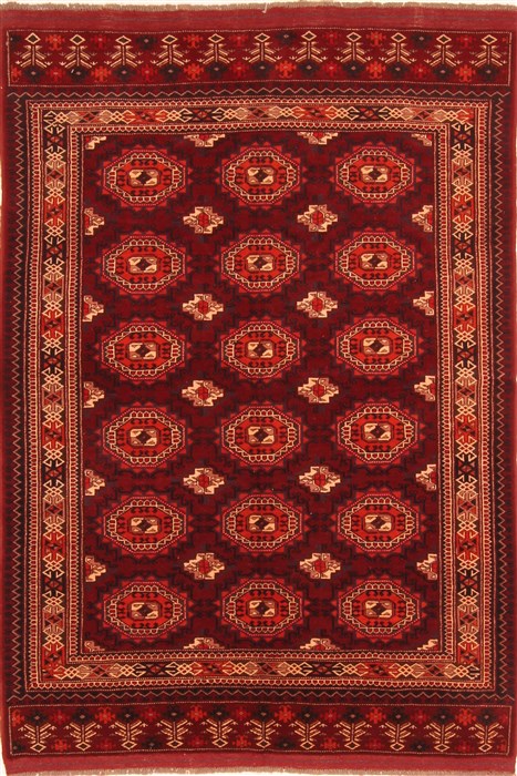 Kunduz Red Hand Knotted 47 X 64 Area Rug 253-30116 Image 0