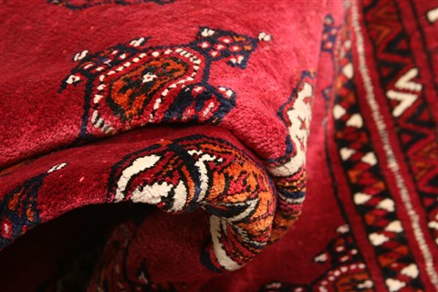 Bokhara Red Hand Knotted 40 X 55 Area Rug 253-30119 Image 1