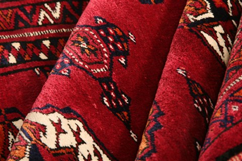 Bokhara Red Hand Knotted 40 X 55 Area Rug 253-30119 Image 2