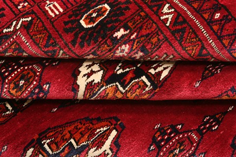 Bokhara Red Hand Knotted 40 X 55 Area Rug 253-30119 Image 3
