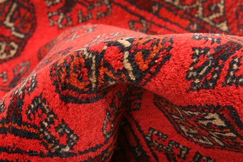 Bokhara Red Hand Knotted 37 X 65 Area Rug 253-30121 Image 2