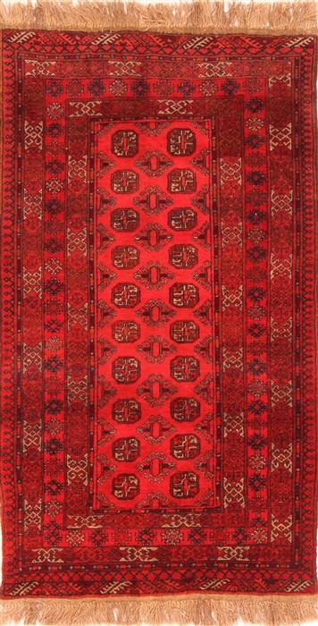 Bokhara Red Hand Knotted 37 X 65 Area Rug 253-30121 Image 0