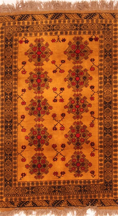 Baluch Yellow Runner Hand Knotted 25 X 56 Area Rug 253-30122 Image 0