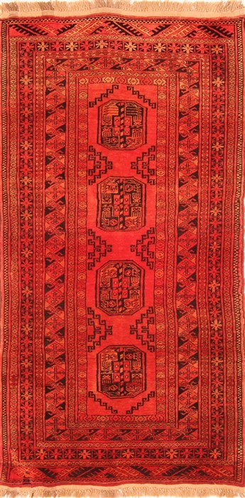Bokhara Red Hand Knotted 35 X 66 Area Rug 100-30123 Image 0