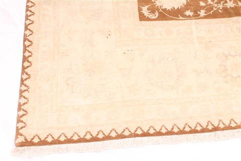 Tabriz Beige Hand Knotted 113 X 1411 Area Rug 254-30125 Image 1