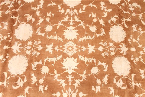 Tabriz Beige Hand Knotted 113 X 1411 Area Rug 254-30125 Image 2