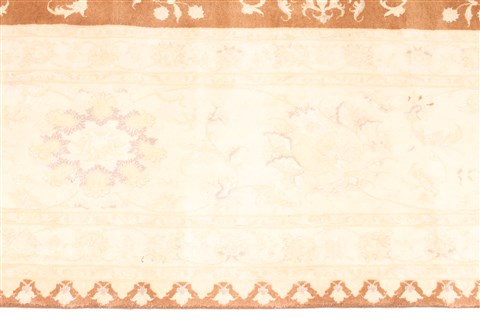 Tabriz Beige Hand Knotted 113 X 1411 Area Rug 254-30125 Image 3