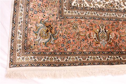 Kashmir Beige Hand Knotted 120 X 180 Area Rug 254-30126 Image 1