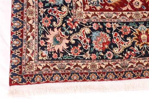 Tabriz Red Hand Knotted 112 X 171 Area Rug 254-30131 Image 1