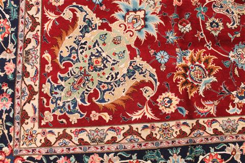 Tabriz Red Hand Knotted 112 X 171 Area Rug 254-30131 Image 7