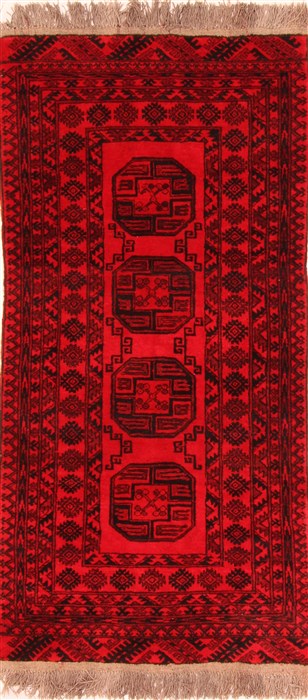 Bokhara Red Hand Knotted 31 X 66 Area Rug 100-30133 Image 0