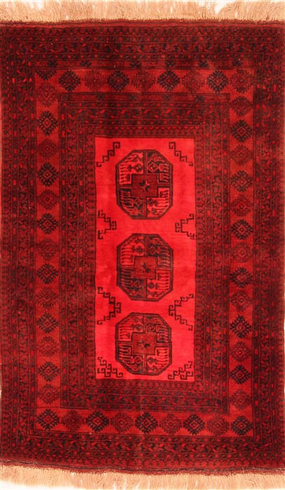 Bokhara Red Hand Knotted 43 X 65 Area Rug 100-30135 Image 0