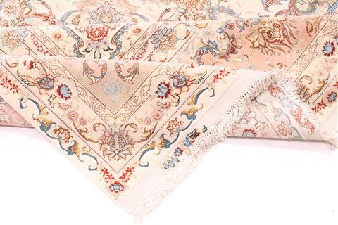 Tabriz Beige Hand Knotted 116 X 173 Area Rug 254-30136 Image 13