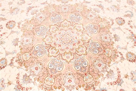 Tabriz Beige Hand Knotted 116 X 173 Area Rug 254-30136 Image 5