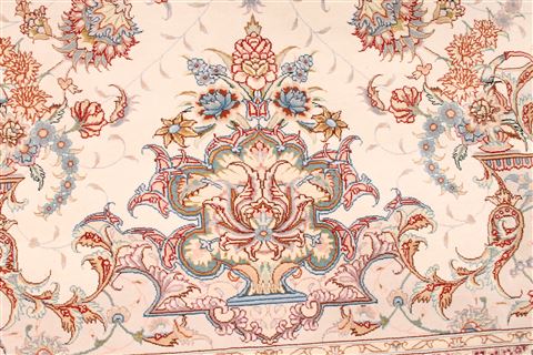 Tabriz Beige Hand Knotted 116 X 173 Area Rug 254-30136 Image 8